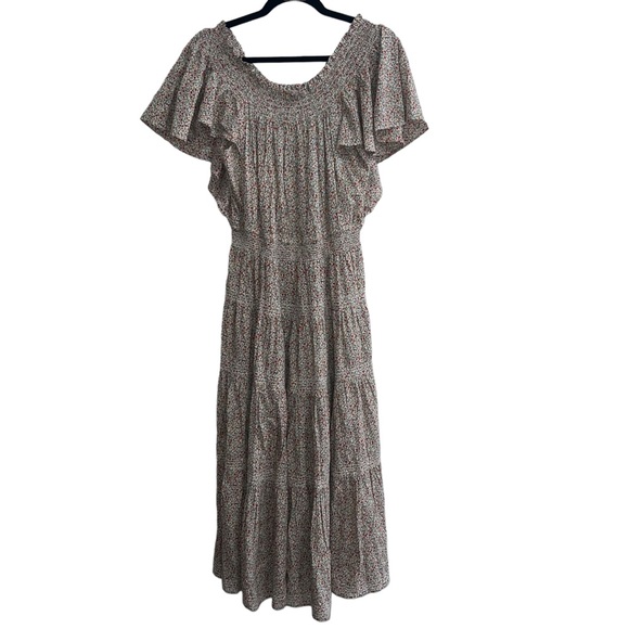 NEW NWT THE GREAT. The Creek Midi Dress Cream Mini Wildflower - Picture 6 of 16